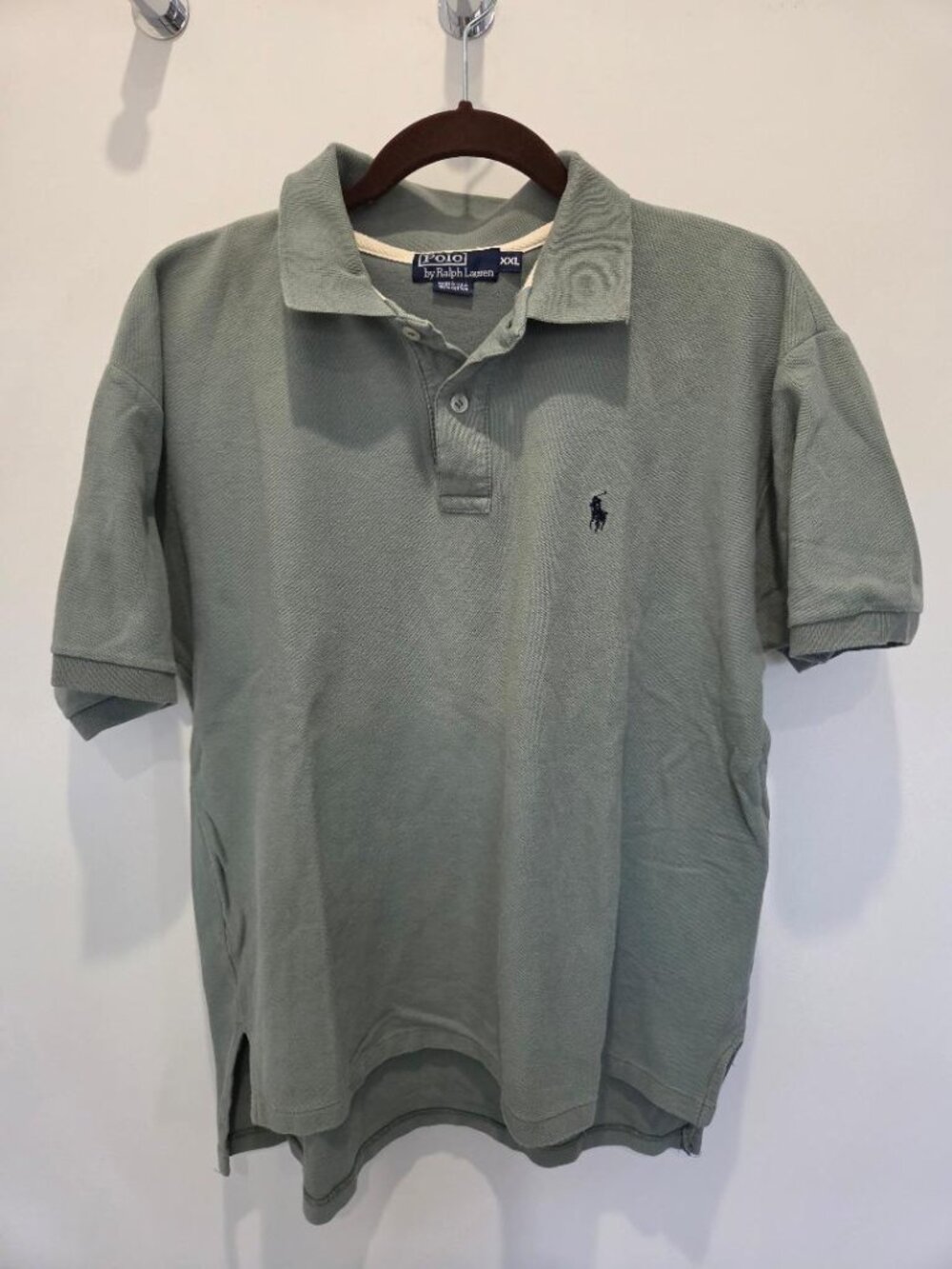 Polo by Ralph Lauren Women's Olive Green Cropped Boxy Polo Shirt   XL/XXL